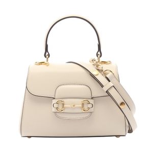 [중고] Gucci 구찌 손가방 홀스빗 1955 2WAY 703848 아이보리 레더 홀스빗 1955 스몰 탑 핸들백 여성용 Used A