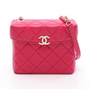 【중고】 Chanel 샤넬 숄더백 마틀라세 스몰 박스 AS2877 마젠타 램스킨(양가죽) 마틀라세 스몰 박스 체인 숄더백