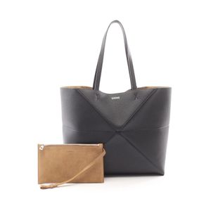 【중고】 LOEWE 토트백 퍼즐 폴드 토트 호리존탈 라지 A779PTWX01 가죽 퍼즐 폴드 토트 호리존탈 라지 여성용 신품