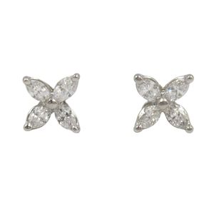 [Used] Tiffany & Co. Victoria Mini Diamond Earrings 60128811 Pt950 Platinum Diamond Victoria Mini Diamond Earrings Women's Used A