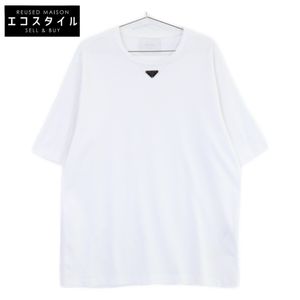 Prada UJIN861 三角形 Logo 印花棉質圓領衫 M 碼 [二手]