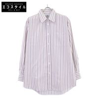 Hermes Stripe Sellier Button Dress Shirt, Size 40 [Used]