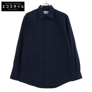 Hermes 에르메스 네이비 셀리에 버튼 히든 플라켓 셔츠 40 [중고]