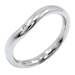 ティファニー TIFFANY&Co. カーブドバンド 5号 リング・指輪 Pt950プラチナ×ダイヤモンド 約3.6g Curved band レディース【中古】
