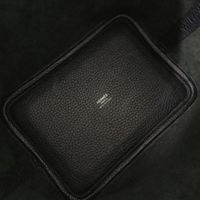Like New Hermes Picotin Lock PM Monochrome So Black Taurillon Clemence Leather Black Z Stamp (2021) Handbag Black 1374 [Pre-owned] HERMES