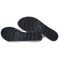 Chanel 15P G30778 X02270 Coco Mark Matelassé Beach Sandals, Size 35 [Used]
