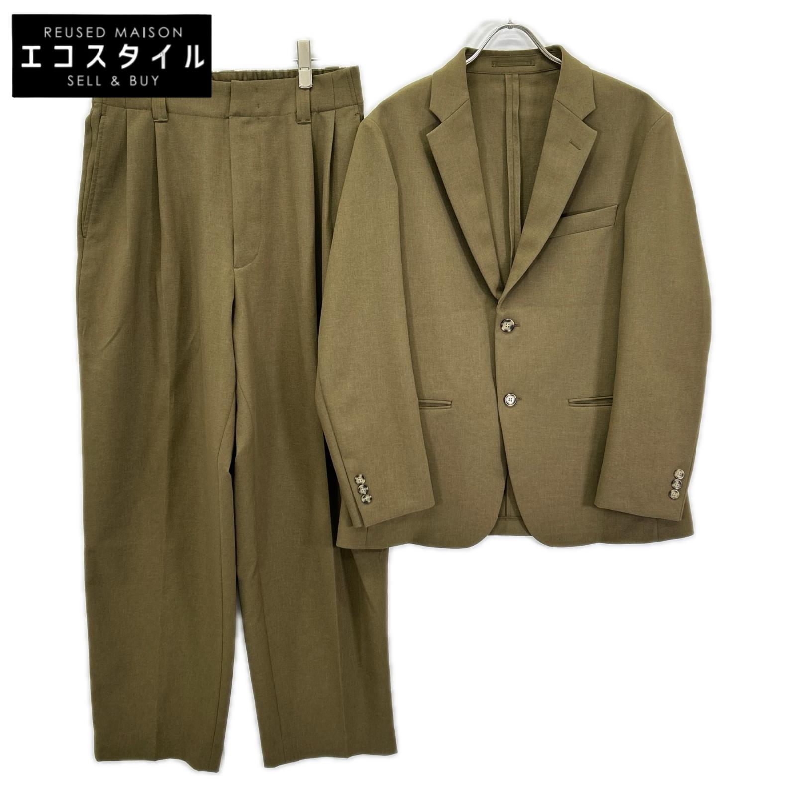 Marni x Uniqlo Olive Tailored Jacket x Wide Fit Pants Set-up, Size