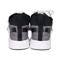 Chanel G36258 Black x Gray Mesh Coco Mark Sneakers, Size 37 [Used]