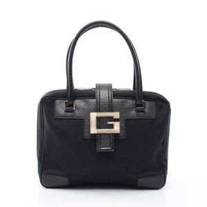 【二手】Gucci GUCCI 手提包 G Logo 001 5155 黑色帆布皮革手提包 女士二手 B