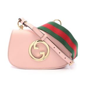 【중고】 Gucci 구찌 숄더백 블론디 2WAY 698643 핑크/그린/레드 레더 블론디 쉐리 라인 미니 숄더백 여성용