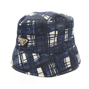 [Used] Prada PRADA Hat Re-Nylon Check Pattern Bucket Nylon Hat Women's Used A
