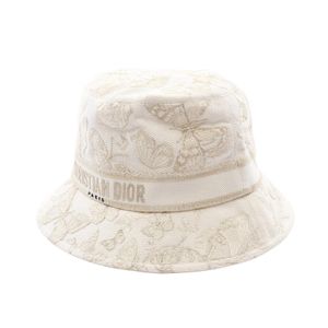 [Used] Dior Hat, Toile de Jouy Embroidery Bucket Hat, Cotton, Women's, Used A