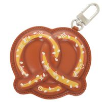 Unused Louis Vuitton LV Pretzel Monogram M03295 Leather Braun Keychain Bag Charm Brown LV 1132 [Used] LOUIS VUITTON