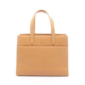 【중고】 LOEWE 손가방 아나그램 가죽 베이지 여성용 Used B