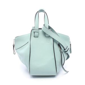 【중고】 LOEWE 해먹백 스몰 2WAY 손가방 라이트 블루 레더 여성용 Used B