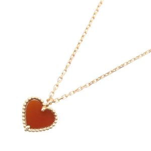 [Pre-owned] Van Cleef & Arpels Sweet Heart Carnelian Necklace VCARN59N00 Neck circumference 38/39.5cm K18PG (Pink Gold) Sweet Heart Carnelian Necklace