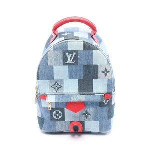 【二手】LOUIS VUITTONPalm Springs 迷你雙肩包 Monogram Denim M45043 帆布皮革 Palm Springs 迷你雙肩包