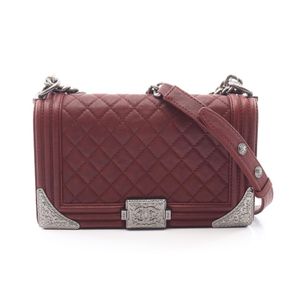 [중고] Chanel 샤넬 숄더백 보이 샤넬 보르도 레더 보이 샤넬 체인 숄더백 여성용 Used B
