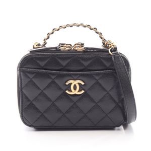 [중고] Chanel 샤넬 숄더백 마틀라세 배니티 백 2WAY 블랙 캐비어 스킨(그레인드 카프) 마틀라세 탑 핸들 2way 체인 숄더백