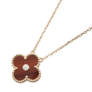 [Pre-owned] Van Cleef & Arpels Vintage Alhambra Bullseye 1PD Necklace, Neck Circumference 37.5/42cm, K18PG (Pink Gold), Diamond Vintage Alhambra Bullseye 1PD Necklace