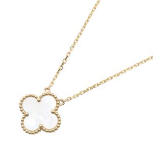[Pre-owned] Van Cleef & Arpels Vintage Alhambra Mother-of-Pearl Necklace VCARA45900 Neck circumference 37.5/42cm K18 (Yellow Gold) Vintage Alhambra Mother-of-Pearl Necklace