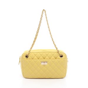 【중고】 Chanel 샤넬 숄더백 2.55 마틀라세 옐로우 램스킨(양가죽) 2.55 마틀라세 체인 토트백 여성용 Used B