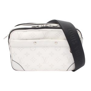 【二手】LOUIS VUITTONALPHA Messenger 單肩包，Taigarama 光學白 M31069 愛斯咳朗/Bron PVC 塗層帆布