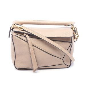 【중고】 LOEWE 퍼즐백 미니 2WAY 손가방 그레이지 레더 퍼즐백 미니 여성용 Used A