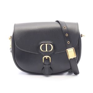 [Used] Dior Shoulder Bag DIOR BOBBY Bag Medium M9319UMOL Black Leather BOBBY Bag Medium Women's Used A
