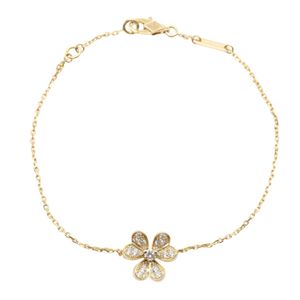 [Pre-owned] Van Cleef & Arpels Frivole Mini Diamond Bracelet VCARP24100, Wrist size 15.5/17cm, K18 (Yellow Gold), Diamond Frivole Mini Diamond Bracelet