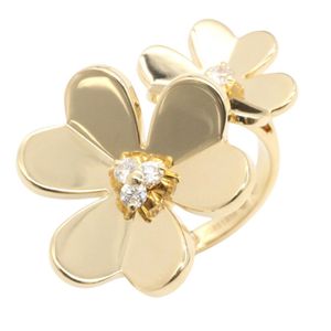 [Pre-owned] Van Cleef & Arpels Ring - Frivole Ring 2 Flowers VCARPJM053 K18 (Yellow Gold) Diamond Frivole Ring 2 Flowers