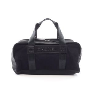 [중고] Chanel 샤넬 토트백 스포츠 라인 블랙 울 레더 스포츠 라인 미니 보스턴백 여성용 Used B