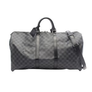 【二手】LOUIS VUITTONKeepall Bandoulière 55 波士頓包 N41413 PVC塗層帆布皮革 Keepall Bandoulière 55 男士