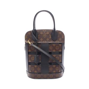 [二手]LOUIS VUITTONTressage Tote 2WAY 手提包 M44111 黑色 PVC 塗層帆布皮革 Tressage Tote 女士
