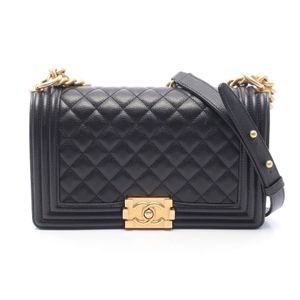 [중고] Chanel 샤넬 숄더백 보이 샤넬 A67086 블랙 캐비어 스킨(그레인드 카프) 보이 샤넬 체인 숄더백 여성용