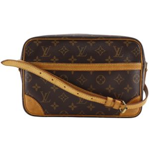 LOUIS VUITTONTrocadero 24 肩背包 M51276 Monogram 帆布 2007 棕色 MB2037 斜挎/肩背包，A5 尺寸，拉鍊，Trocadero24，男女通用 [二手]