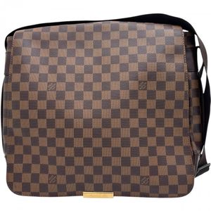 LOUIS VUITTON/ Louis Vuitton Bastille N45258 Damier Canvas Shoulder Bag PVC Braun Leather/Gold Hardware Men's [Used]