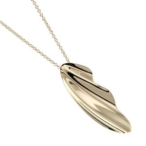 ティファニー TIFFANY&Co. ハイ タイド ネックレス K18イエローゴールド 約3.4g High Tide レディース【中古】