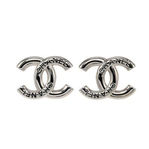 Chanel Coco Mark Earrings ABE811, approx. 17.35g, Women's [Used]