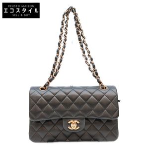 Chanel 샤넬 A01112 블랙 램스킨 PG 하드웨어 내부 블랙 마틀라세 23 숄더백 【중고】