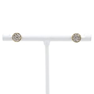 Earrings, K18 yellow gold x diamond, approx. 1.0g, women's [Used]