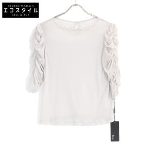 เรเน่ 6527070 ท็อปส์ (อื่นๆ) แต่งมุกและรูดระบาย สีเทา ไซส์ 36【สินค้ามือสอง】
