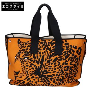 Hermes 에르메스 미사용급 레오파드 폴딩 비치백 트래블백 에코백 【중고】
