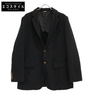 COMME des GARÇONS HOMME DEUX ปี 2021 รุ่น DH-J031 แจ็คเก็ตโพลีเอสเตอร์อัดพลีท สีดำ ไซส์ L (สินค้ามือสอง)