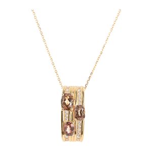 [Used] TASAKI Garnet Necklace in 18K Yellow Gold