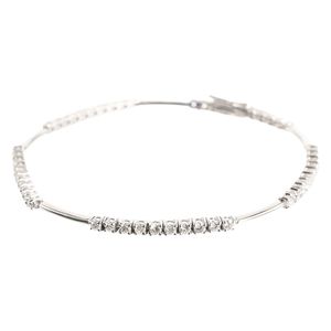 [Used] LINE Bracelet, Diamond Bracelet, K18 White Gold