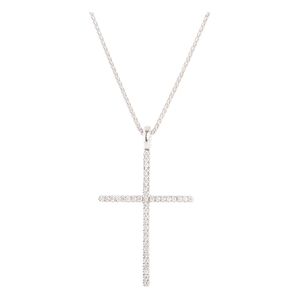 [Used] Damiani Mystery Cross Necklace, 18K White Gold