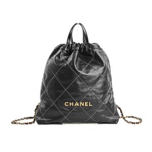 [중고] Chanel 샤넬 백팩/배낭 CHANEL22 라지 백팩 AS3313 카프스킨 블랙