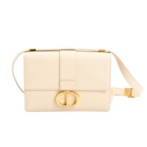[Pre-owned] Dior Montaigne 30 Shoulder Bag, Calfskin, Cream