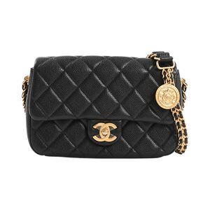[Used] Chanel CHANEL Shoulder Bag Chain Shoulder Bag AS2528 Caviar Black